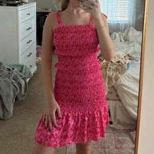 Pink Smocked Dress